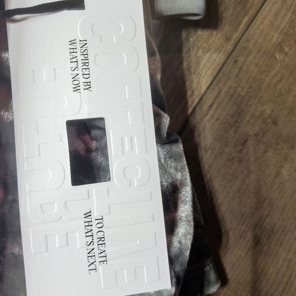 NWT Future Collective Silver Ruched Long Sleeve Crushed Velvet Dress Size XXS - Picture 12 of 15